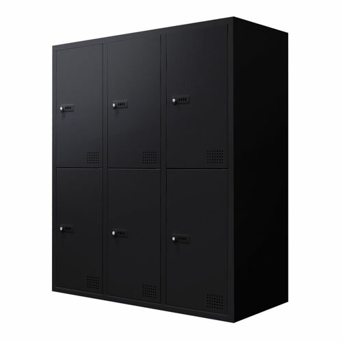 【法人限定】 FHD-6-W-BK Netforce ブラック FACILE (ファシル) [6人用ロッカー ダ...