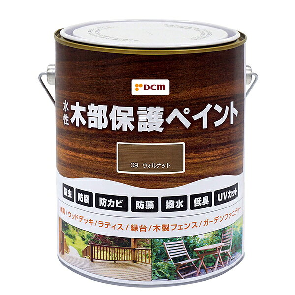 商品説明★ 水性タイプなので、初めての方にも手軽に塗装できる木部保護塗料です。★ 木材の防虫、防腐、防かび効果に優れ、木材に浸透して木の腐食を防ぎます。★ 木目を生かした半透明仕上げになり、紫外線吸収剤(UVカット)により、色アセや劣化を防止します。★ 塗り面積(2回塗り)約13〜18m2(タタミ約8〜11枚分)。★ 乾燥時間夏(30℃)約1時間/冬(10℃)約2時間。塗り重ねる場合は夏：2時間以上、冬：4時間以上あけてください。※吸い込みのない素材や常に水に浸かる所、食品と接触する所や食器を置く所、木製の鳥籠・犬小屋、温室の内部には使用しないでください。※床板・縁の下・柱など構造木材などの室内での塗装は不向きです。※写真はイメージです。実際の商品とは多少異なる場合があります。※商品の仕様やパッケージは予告なく変更される場合があります。※最新情報はメーカーの公式サイトをご確認ください。スペック* 商品サイズ：14.2×14.2×16.6 cm* 内容量：1.6L