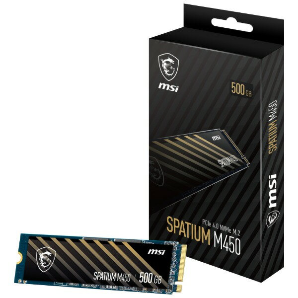 SPATIUM M450 PCIe 4.0 NVMe M.2 500GB V1 MSI [M.2 内蔵SSD (500GB)]