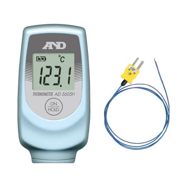 Thermometers - AD5605H A&D [熱電対温度計 (Kタイプ 測定温度範囲-50〜200℃ オートパワーオフ機能付)] メーカー直送