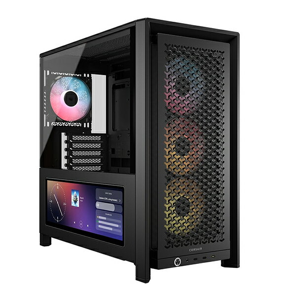 CC-9011326-WW Corsair ブラック FRAME 4000D LCD RS ARGB Premium Mid-Tower [ミドルタワー PCケース]