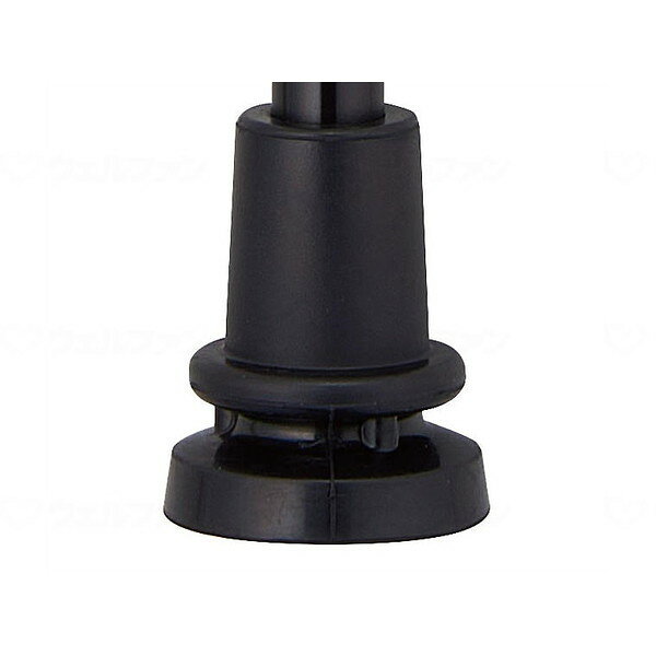まごころステッキあんしん杖先シングル替えゴム ブラック 19mm ウェルファン メーカー直送