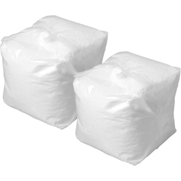 商品説明★ 容器の持ち手で、一人でも簡単に作業OK!★ 容器はフタ付き!少し残っても安心して残りをとっておける !★ 国内自社工場で発泡し、丁寧に製造!★ 安心サポートはじめての方でも安心して補充作業を行って頂けるように取扱説明書を同梱しています。スペック* 容器サイズ：約440(キャップ含む)×400×360mm※最も値の大きい部分を測定しています。※流動性のあるものなので、測り方によっては表記と異なる場合がございます。* ビーズサイズ：1mm* 重量：約2.0kg* 付属品：ノズル* 本体材質：原料：発泡ポリスチレンビーズ* 製造国：日本製※2kgは1kg×2個になります。