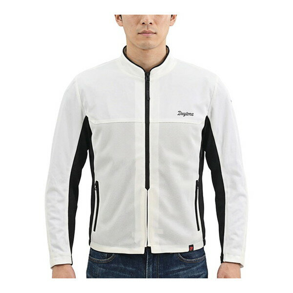 DJ032ACメッシュライダース WH/M 64821 デイトナ ホワイト [バイク ジャケット (夏 メッシュ 高通気 軽量 CE規格 ソフトプロテクター付属 ドライ生地)](2.0)