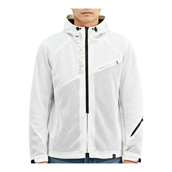 DJ030ワイドメッシュパーカーWH/M 64863 デイトナ ホワイト [バイク ジャケット (夏 メッシュ CE規格 ソフトプロテクター付属)](2.0)