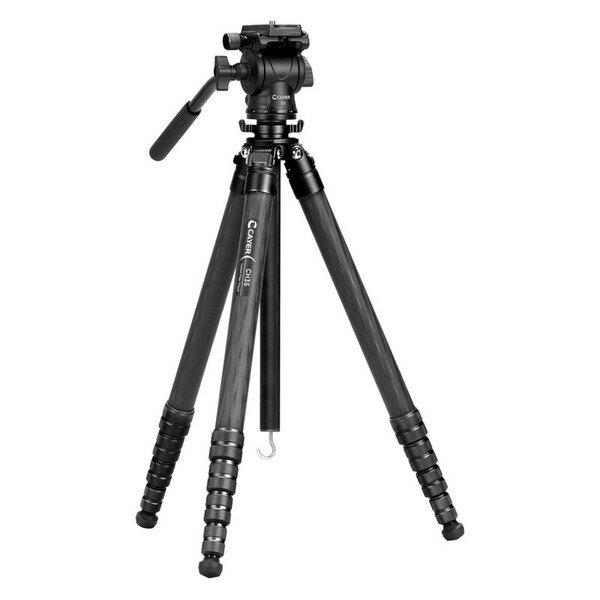 VCAYER-CH35S1BK エツミ ブラック CHシリーズ [コンパクトカーボン三脚雲台セット (5段/脚径22mm)]