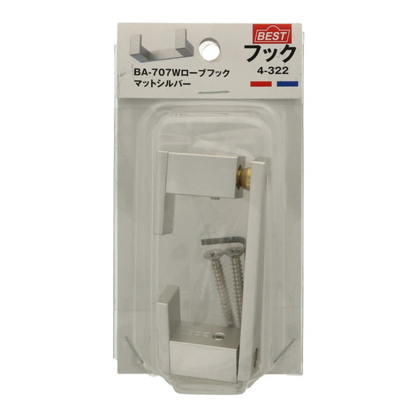 商品説明★ 室内の小物掛けなどにピッタリなおしゃれなデザインのフックです。★ つや感を抑えたマッドシルバー仕上げです。スペック* 入数: 1* 材質: 黄銅* 付属品: 皿タッピングネジ(4×50)2本、六角レンチ* 耐荷重: 2kg