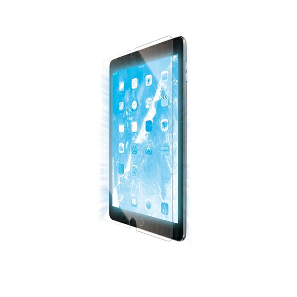 iPad フィルム 第7世代 第8世代 10.2 対応 光沢 ブルーライトカット エアレス 硬度3H 抗菌