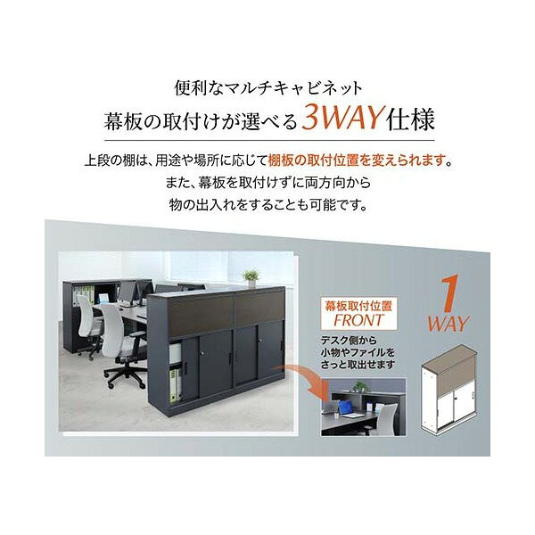 総合通販PREMOA 楽天市場店のWPC-08TM-W-WHNA Netforce ホワイト×ナチュラル ワークプロ [キャビネット 天板・幕板付 シリンダー錠] メーカー直送｜アングル3