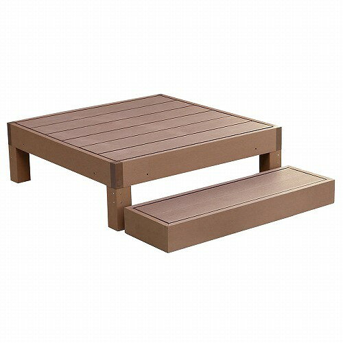 PWDE-1P-STP-LBR 人工木ウッドデッキ ecofeel(エコフィール) 1台 ステップセット ...
