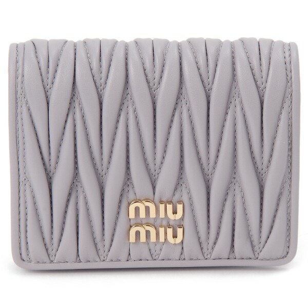 乐天商城 - MIU MIU ミュウミュウ 二つ折り財布 財布 グリシーヌ ライトパープル 紫 5MV204 AFPP F0230 BI FOLD WALLET GLICINE ブランド 誕生日 新生活 クリスマス ギフト プレゼント 【並行輸入品】