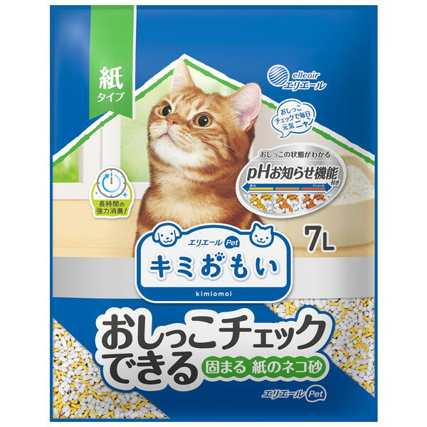 ご注文前にご確認ください※ 商品パッケージや仕様につきまして、予告なく変更されることがございます。商品説明★ pHもおしっこの色も分かってきちんと固まる2種類の砂をブレンド。★ 8時間たっても退色せず、色の変化を見逃しません。★ 長時間持続する高い消臭性能。スペック* 材質： 再生パルプ、高分子吸水材、天然由来色素、増粘剤、銅系消臭抗菌材* 生産国： 日本