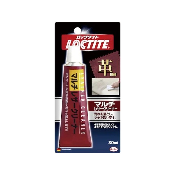 商品説明★ 革製品の汚れを落とし、ツヤを取り戻します。★ 革ソファー、革ジャンパー、革鞄など本革、合成皮革製品の汚れ落としに。スペック* 容量(mL)：30* タイプ：チューブ* 材質/仕上：主成分/界面活性剤、石油系炭化水素、シリコーン* パッケージサイズ：28×85×170mm* 原産国：日本