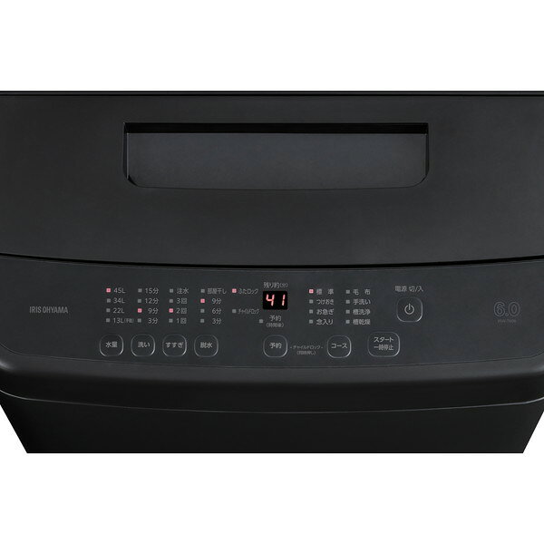 総合通販PREMOA 楽天市場店の洗濯機 6kg IAW-T606-B アイリスオーヤマ ブラック 黒 全自動洗濯機 洗濯6.0kg 縦型 メーカー直送 エクプラ特選｜アングル3