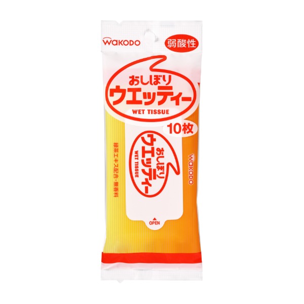 商品説明★ 緑茶エキスを配合した、肌にやさしい弱酸性、無香料のソフトで清潔なウェットタイプのティッシュです。★ 肌や身の回りの清拭に、手軽にご使用いただけます。※使用上の注意定められた使用法を守ること・中身の乾燥を防ぐため、ご使用後はフタをきちんとしめてください。・水性塗料・ニス・ラッカー等や金属製品・スチロール製品・革製品等へのご使用に際しては目立たない所でテストし、変色・変質がないか確かめてからご使用ください。・電化製品やメガネ等には使用しないで下さい。・水に溶けませんので、トイレに捨てないで下さい。・お肌に合わないときは、ご使用をお止めください。スペック* 内容量:10枚入り* 保存方法: 直射日光、高温多湿をさけて保存してください。* 使用方法: 肌や身の回りの清拭に、手軽にご使用いただけます。* 原材料: 水、エタノール、プロピレングリコール、緑茶エキス、塩化セチルピリジニウム、パラベン