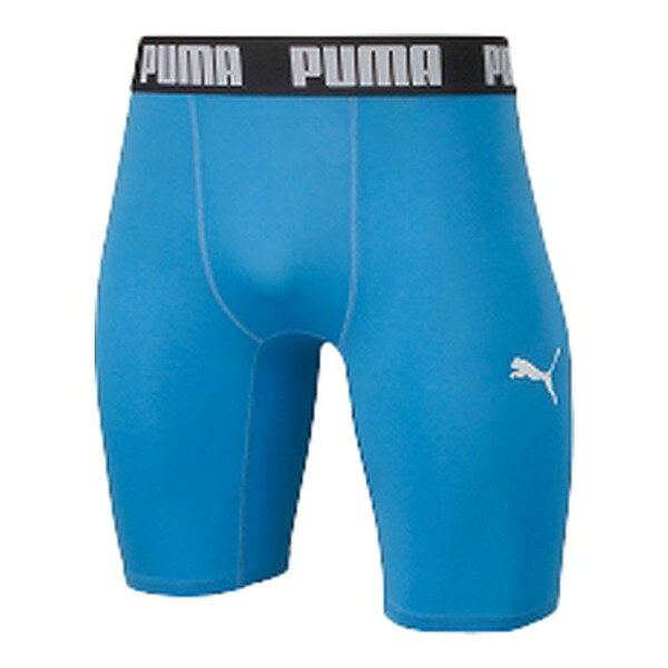 プーマ サッカーウエア 656334 12 コンプレッション ジュニアショートタイツ 130サイズ PUMA サックス×ホワイト