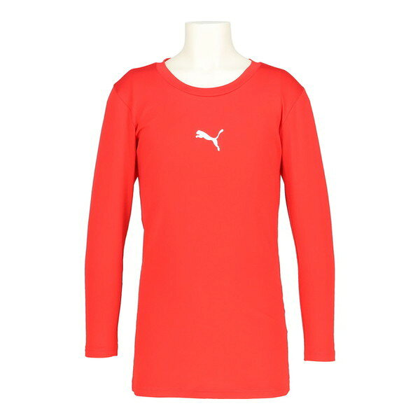 プーマ サッカーウエア 660769 01 コンプレッション ジュニア クルーネック LS シャツ 160サイズ PUMA レッド
