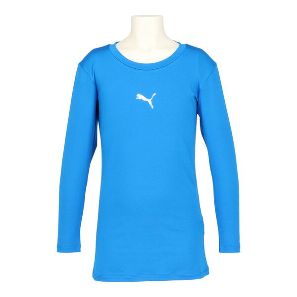 プーマ サッカーウエア 660769 10 コンプレッション ジュニア クルーネック LS シャツ 140サイズ PUMA ブルー