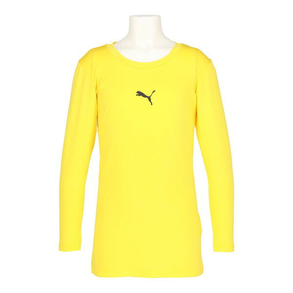 プーマ サッカーウエア 660769 07 コンプレッション ジュニア クルーネック LS シャツ 160サイズ PUMA イエロー