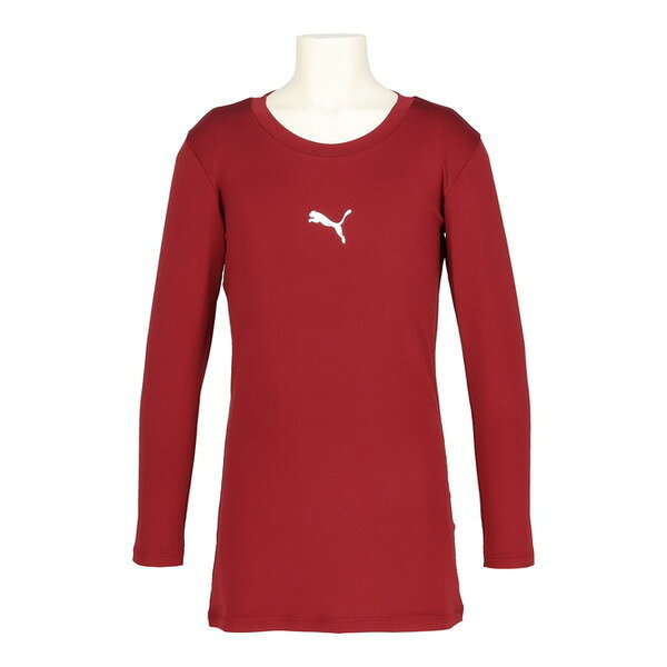 プーマ サッカーウエア 660769 09 コンプレッション ジュニア クルーネック LS シャツ 150サイズ PUMA レッド