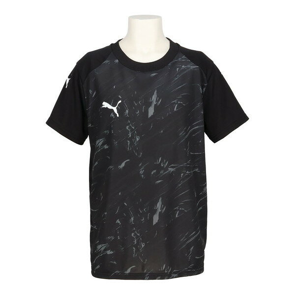 プーマ サッカーウエア 707335 03 TEAMFINAL グラフィック ゲームシャツ JR 130サイズ PUMA ブラック