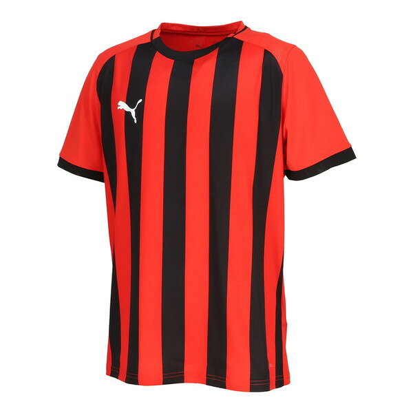 プーマ サッカーウエア 707344 11 TEAMLIGA26 ストライプ ゲームシャツ XLサイズ PUMA レッド