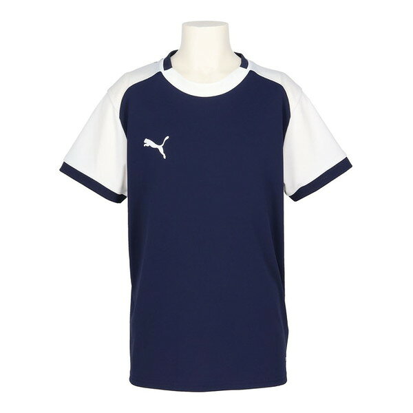 プーマ サッカーウエア 707339 06 TEAMLIGA ゲームシャツ JR 130サイズ PUMA ネイビー