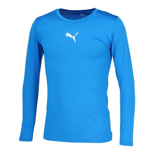 プーマ サッカーウエア 660765 02 コンプレッション クルーネック LS シャツ Sサイズ PUMA ブルー