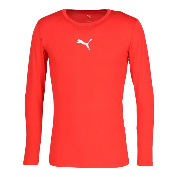 プーマ サッカーウエア 660765 01 コンプレッション クルーネック LS シャツ XLサイズ PUMA レッド