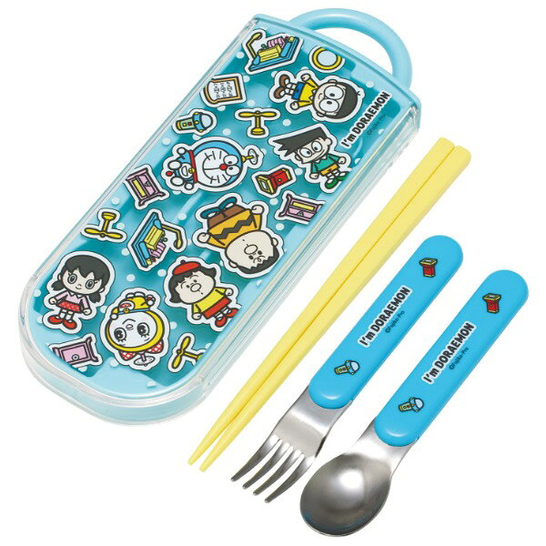 TACC2 I'm Doraemon ドラえもん POP スケーター 弁当用箸 子供用 トリオセット 箸 スプーン フォーク 16.5cm 男の子 女の子
