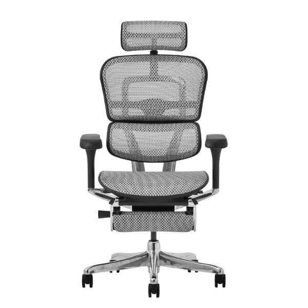 商品説明★ Ergohumanチェアは、エルゴノミクス(=人間工学)の中でも、デスクワークの際に負担のかかりやすい腰へのサポートに重点を置き、開発・設計された多機能チェアです。最大の特徴である「 独立式ランバーサポート 」は、ユーザーの体格・姿勢に応じて自動でポジションが調節され、着座時は常に腰をサポートし快適な座りを維持できるように開発されています。★ メモリーロッキング人によってよく使う角度、快適だと感じるリクライニング角度は異なります。お気に入りのリクライニング角度を110°〜138°の間で記憶し設定できる機能です。★ オットマンオットマン部分は必要な時に引き出して使用できます。★ ランバーサポートErgohuman最大の特徴である独立式ランバーサポート。ランバーサポート部のみの硬さが調節できるように進化しました。★ ヘッドレスト姿勢や体格に合わせて、高さと角度を調節できます。★ アームレスト高さ・幅・奥行・角度調節が可能です。★ ハイブリッドレバー座面高さ調節、リクライニング、座面奥行調節の操作がで元のレバー1本で操作出来ます。★ 前傾チルト機能座面を前傾にすることで姿勢の崩れを防ぎ、デスクワークに集中出来ます。★ アルミポリッシュ耐久性に優れ、高級感のあるアルミダイキャストフレームを採用しています。★ ジャケットハンガーオプション衣服をかけておけるハンガーです。使わない時は収納できます。★ 5Dアームレスト高さ・前後・左右・左右角度・上下角度の5方向に調整できる肘掛けです。一般的な4D機能に加えて「座面に対しての角度や傾き」が追加され、スマホ操作や読書時に腕の疲労を軽減します。★ 保証について・外観・表面仕上げ：1年 塗装及び樹脂部分の変色退色、レザー・クロスの磨耗、メッシュの撓み、アームパッドのひび割れ、等・可動部・機構部：2年 スライド機構、昇降機構、上下可動部等の不具合や故障・構造体：5年 フレーム、ベース、骨組み等の破損や強度不足※チェア以外のタブレットスタンド、ジャケットハンガーなどのアクセサリー類の保証期間は1年間です。スペック* 横幅：700mm* 奥行：665mm* 全長：1150〜1315mm* 肘の高さ：630〜820mm* 座面の高さ：455〜540mm※お座りになりますと若干座面が沈みます。* 本体重量：24.9kg* 材質…* 本体フレーム：アルミダイキャスト ブラック粉体塗装* キャスターベース：アルミダイキャスト ブラック粉体塗装* 張地：ナイロン繊維、エラストマー樹脂※完成品出荷につき組立不要です。
