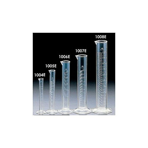 商品説明★ ガラス並みの透明性を実現した樹脂製メスシリンダーです。スペック* 容量(ml): 1000* 目盛間隔(ml): 10* 外径(mm): 69* 高さ(mm): 432* 口内径(mm): 63* 材質: 100ml、200ml、300ml、500ml: AS樹脂(アクリロニトリルスチレン樹脂)、1L、2L: MS樹脂(スチレン-メチルメタクリレート樹脂)* 耐熱温度:60℃* 目盛付* 原産国: 日本* 質量: 445g[材質/仕上]* MS樹脂(スチレン-メチルメタクリレート樹脂)