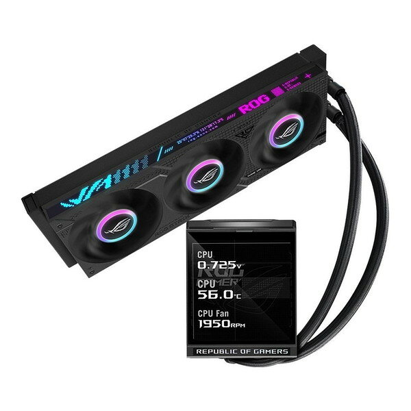 ROG STRIX LC IV 360 ARGB LCD ASUS ブラック [水冷CPUクーラー]