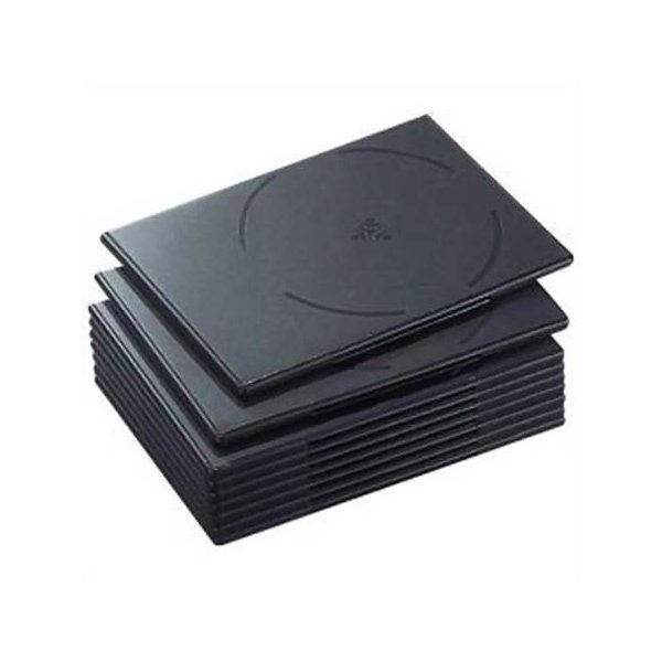 ELECOM スリムDVDトールケース ブラック CCD-DVDS06BK