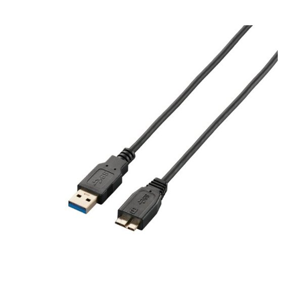 ELECOM USB3-AMBX10BK ブラック [極細USB3.0ケーブル(A-microB) 1m]