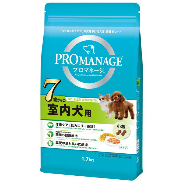 Perfectfit - プロマネージ 7歳からの室内犬用 1.7kg ドックフード ドッグフード 犬用 マースジャパン