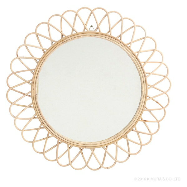 Q17454ND Breeze シリーズ [ラタン サンミラー 花型 径70cm]【同梱配送不可】【代引き・後払い決済不可..