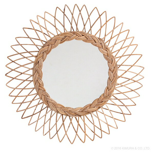 Q16306ME Breeze シリーズ [ラタン サンミラー 太陽型 径60cm] メーカー直送 新生活
