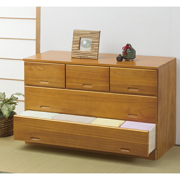 ファミリー・ライフ 総桐ローチェスト3段5杯引き出し(02001) メーカー直送 新生活