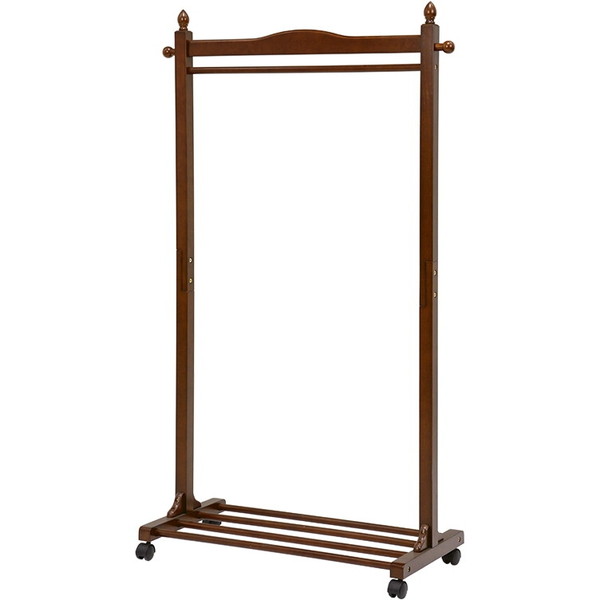 【エントリーでP5倍!20日20:00-27日1:59】 ハンガーラック おしゃれ シンプル かわいい 天然木 ブラウ..