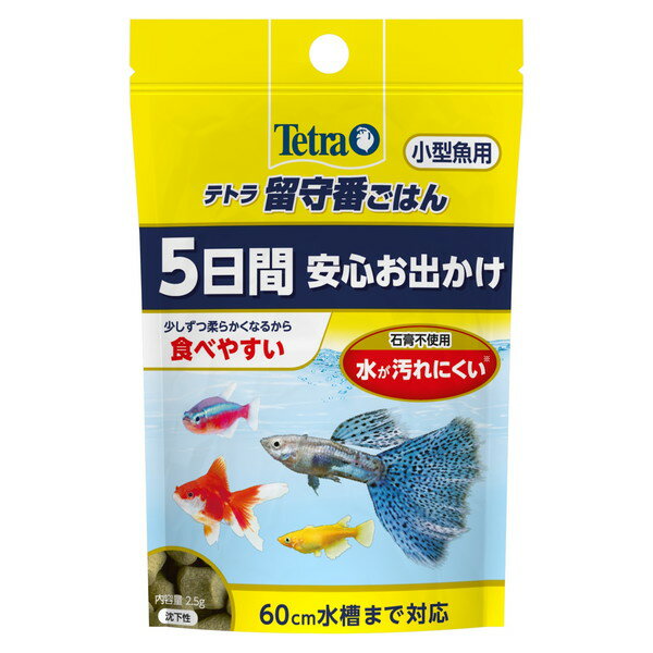 スペクトラムブランズ テトラ 留守番ごはん 小型魚用 2.5g エサ フード