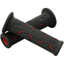 デイトナ D98037 PROGRIP (プログリップ) バイク用 ハンドルグリップ #717 耐震GEL 122mm エンド貫通タイプ ブラック/レッド