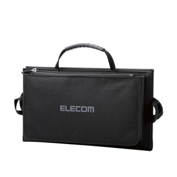 ELECOM MPA-S01BK モバイルソーラー充電器 2.4A出力 USB-Aメス2ポート おまかせ充電搭載 micro-Bケーブル同梱 Type-C変換アダプタ付属 ブラック メーカー直送