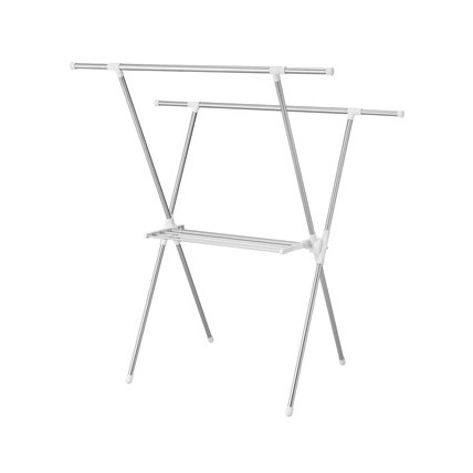 N-7562 タオル掛付室内物干しスタンドX型(伸縮式) パール金属