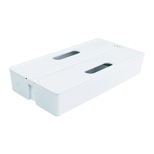 日東 コレンド かるコン 積み重ねできる収納ボックス Mサイズ ホワイト 白 KCM-WH おしゃれ フタ付き プラスチック シンプル 持ち手 持ち運び 仕切り付き スタッキング可能 コスメ収納 コスメボックス キッチン 新生活