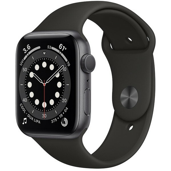 APPLEM00H3J/AブラックスポーツバンドSeries6GPSモデル44mm AppleWatch