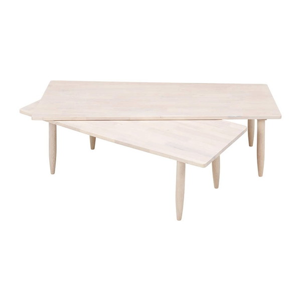 センターテーブル ツイン 木製 天然木 ローテーブル リビングテーブル 北欧 おしゃれ 伸縮 L字 スライド 子供部屋 白 ホワイト Natural Signature 新生活