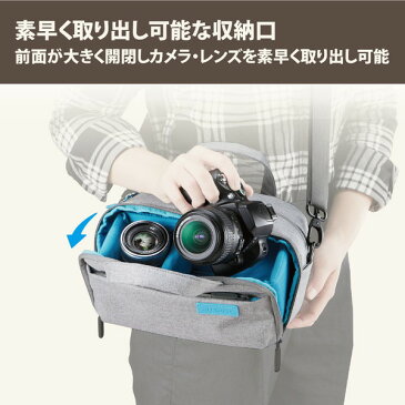 ELECOM DGB-S025GY off toco 2STYLEカジュアルカメラバッグ ショルダー グレー メーカー直送
