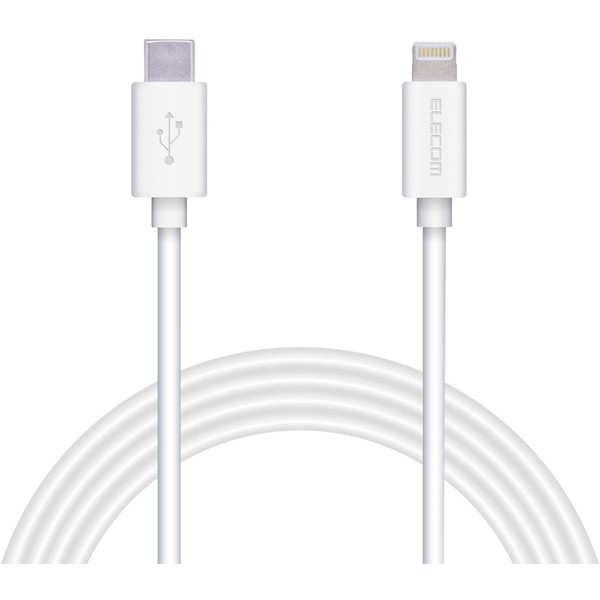 ELECOM MPA-CL20WH USB C-Lightningケーブル スタンダード 2.0m ホワイト