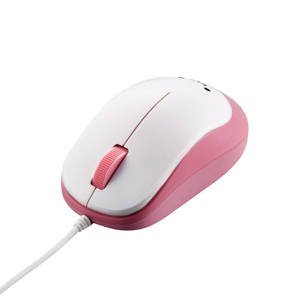 M-Y8UBPN 有線マウス 3ボタン BlueLED 有線 マウス ピンク Windows11 対応